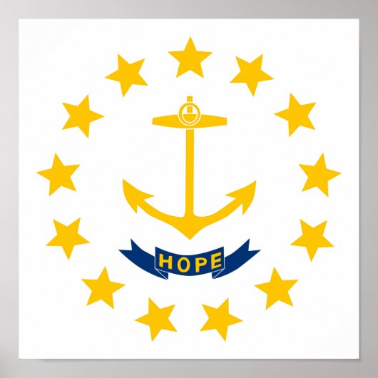 Rhode Island Flag Poster (Vorne)