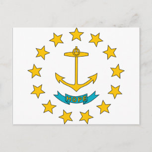 Rhode Island Flag Postkarte