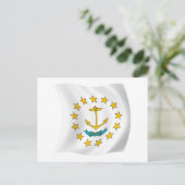 Rhode Island Flag Postkarte (Stehend Vorderseite)