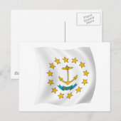 Rhode Island Flag Postkarte (Vorne/Hinten)