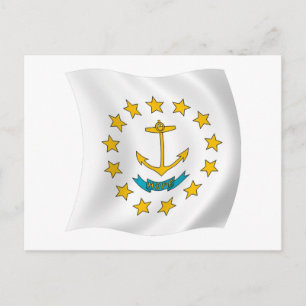 Rhode Island Flag Postkarte