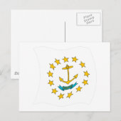 Rhode Island Flag Postkarte (Vorne/Hinten)