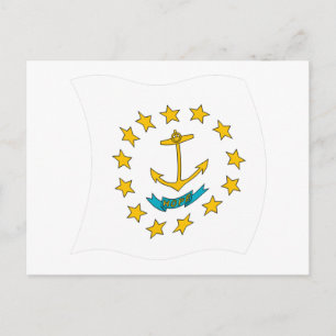 Rhode Island Flag Postkarte