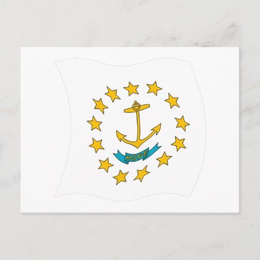Rhode Island Flag Postkarte (Vorderseite)