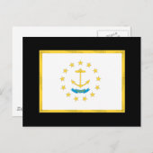 RHODE ISLAND FLAG POSTKARTE (Vorne/Hinten)