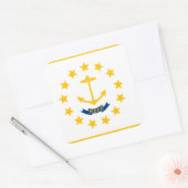 Rhode Island Flag Quadratischer Aufkleber (Umschlag)