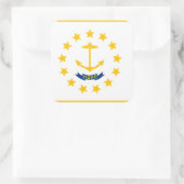 Rhode Island Flag Quadratischer Aufkleber (Tasche)