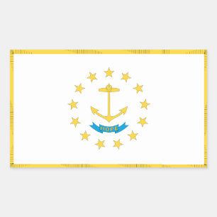 Rhode Island Flag Rechteckiger Aufkleber