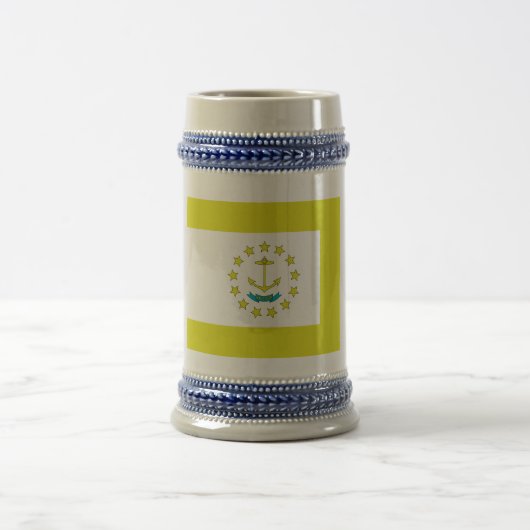 Rhode Island-Flagge Bierglas (Mittel)