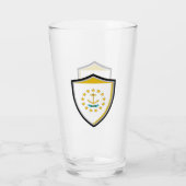 Rhode Island-Flagge Glas (Rückseite)