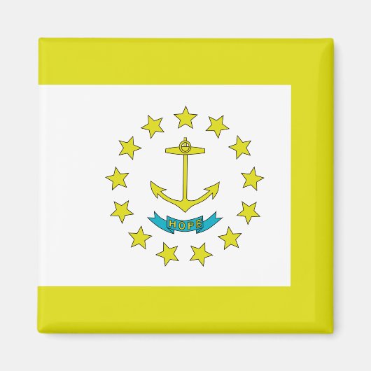 Rhode Island-Flagge Magnet (Vorne)