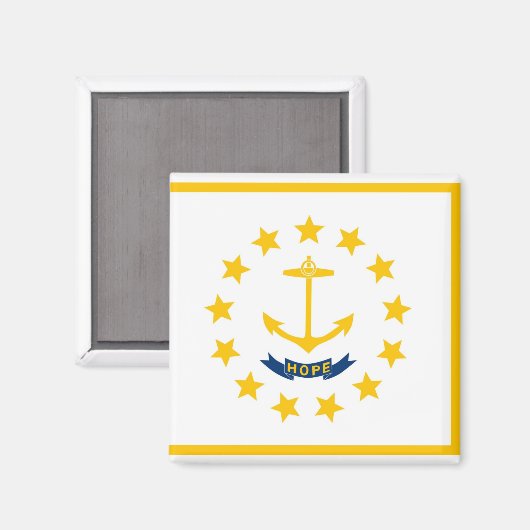 Rhode Island-Flagge Magnet (Vorderseite/Rückseite)