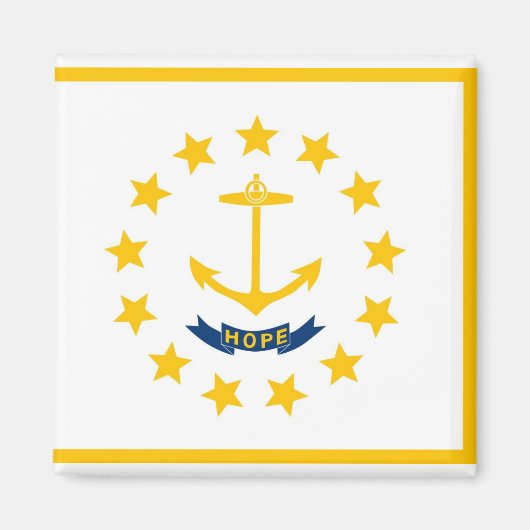 Rhode Island-Flagge Magnet (Vorne)