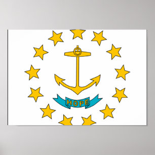 Rhode Island Flagge Poster