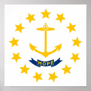 Rhode Island Flagge Poster