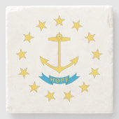 RHODE ISLAND FLAGGE STEINUNTERSETZER (Vorderseite)