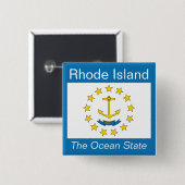 Rhode Island Flaggen-Knopf Button (Vorne & Hinten)