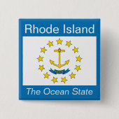 Rhode Island Flaggen-Knopf Button (Vorderseite)