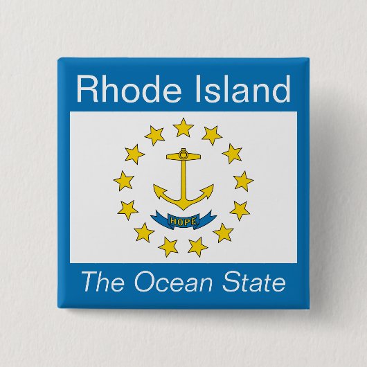 Rhode Island Flaggen-Knopf Button (Vorderseite)