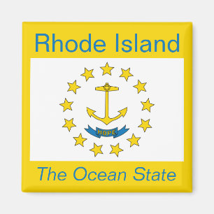 Rhode Island Flaggen-Magnet Magnet