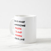 Rhode Island Frau, großartige Kaffeetasse (Vorderseite Links)