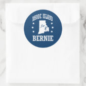 RHODE ISLAND FÜR BERNIE SANDERS RUNDER AUFKLEBER (Tasche)