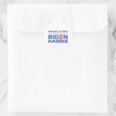 Rhode Island für Biden Harris Runder Aufkleber (Tasche)