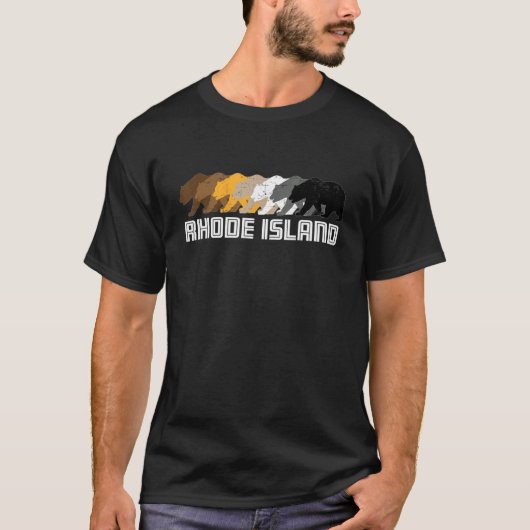 Rhode Island Gay Bear gestört T-Shirt (Vorderseite)