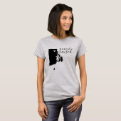 Rhode Island Geborenes und aufgewachsenes Staat T- T-Shirt (Vorne ganz)