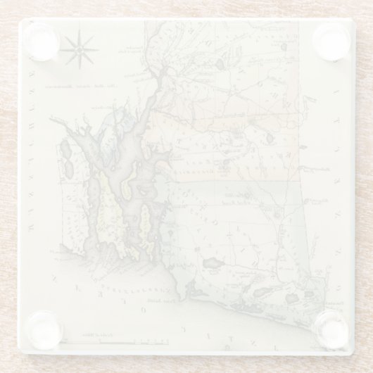 Rhode Island Glasuntersetzer (Rückseite)