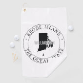 Rhode Island Golf Handtuch Staat Personalisiert (Insitu)