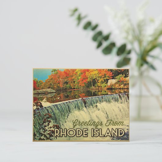 Rhode Island Greetings Postkarte (Stehend Vorderseite)