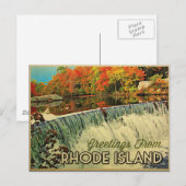 Rhode Island Grüße Postkarte (Vorne/Hinten)