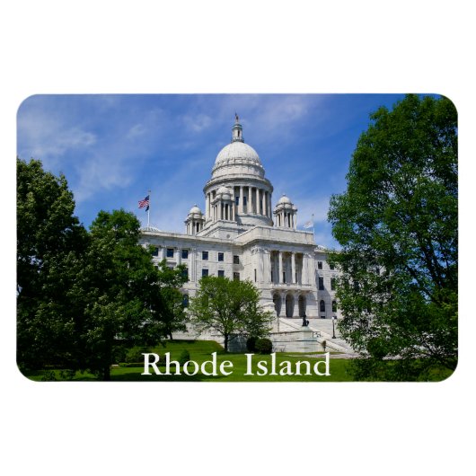 Rhode Island Hauptstadt Premium Magnet (Horizontal)