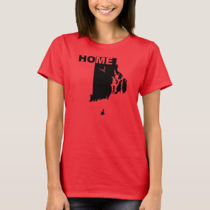 Rhode Island Heimweg-von-Staat-T-Shirt Tees