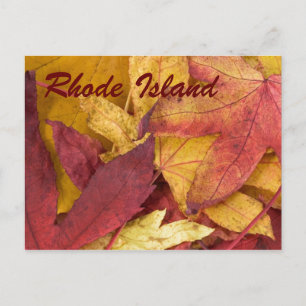 Rhode Island Herbstlaub Postkarte