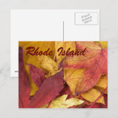 Rhode Island Herbstleaves Postkarte (Vorne/Hinten)