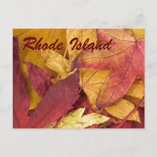 Rhode Island Herbstleaves Postkarte (Vorderseite)