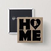 Rhode Island Home Heart State Button Badpin (Vorne & Hinten)