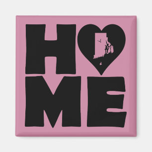 Rhode Island Home Heart State Kühlschrankmagnet
