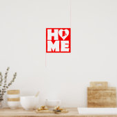 Rhode Island Home Heart State Poster Sign (Küche)