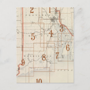 Rhode Island Index-Karte Postkarte