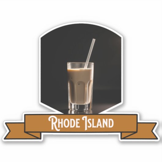 Rhode Island Kaffeemaschine Aufkleber (Vorderseite)