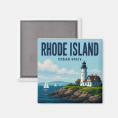 Rhode Island Kapitol Hafen Ocean State Magnet (Vorderseite/Rückseite)