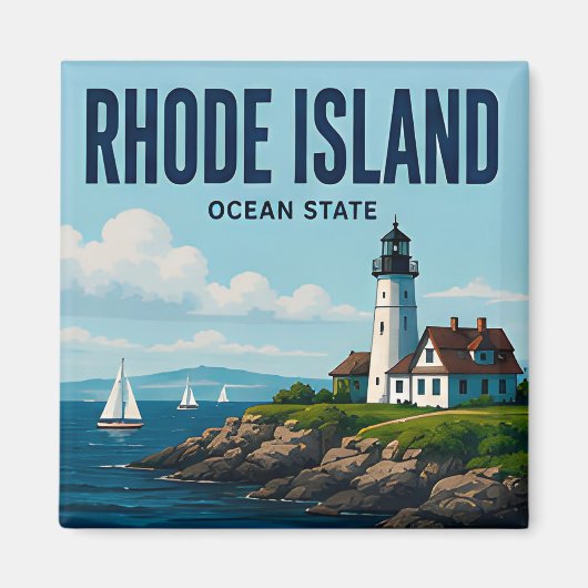 Rhode Island Kapitol Hafen Ocean State Magnet (Vorne)