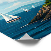 Rhode Island Kapitol Hafen Ocean State Poster (Ecke)
