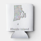 Rhode Island Karte Dosenkühler (Rückseite)