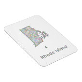 Rhode Island Karte Magnet (Rechte Seite)