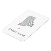 Rhode Island Karte Magnet (Linke Seite)