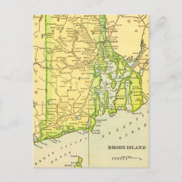 Rhode Island Karte Postkarte